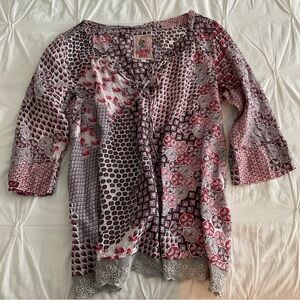 Johnny Was Peasant Blouse -L